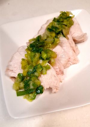 蒸し鶏とネギソース-レシピのメイン写真