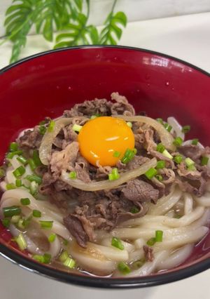 ぶっかけ肉うどん🍜😋甘辛牛肉が旨い🍖-レシピのメイン写真