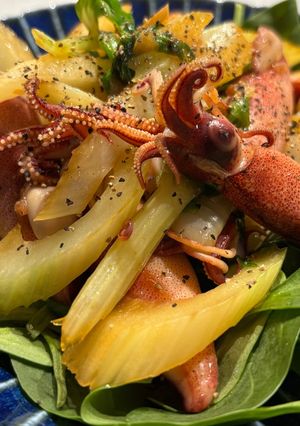 釜茹でヤリイカとセロリの牡蠣醤油炒め-レシピのメイン写真