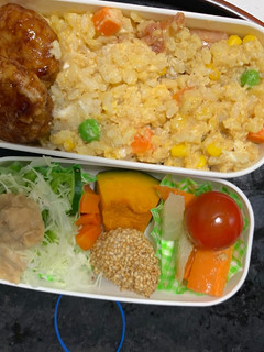 レンジ簡単洋風レモン梅田楽味炒飯弁当-レシピのメイン写真