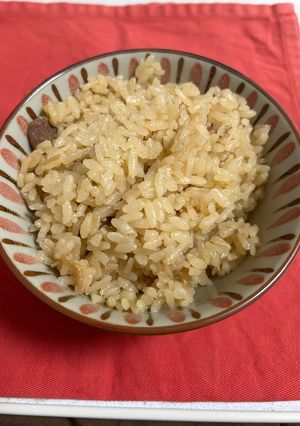 なめたけと牛肉の炊き込みご飯-レシピのメイン写真