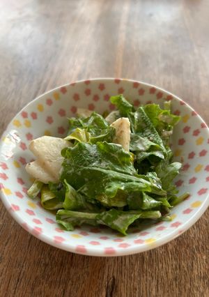 ルッコラと長芋のわさびごまドレサラダ-レシピのメイン写真