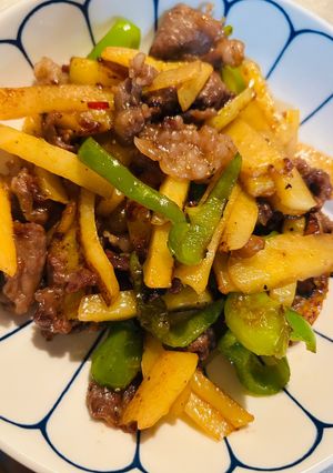 ジャガイモとピーマンのあっさり牛肉炒め-レシピのメイン写真
