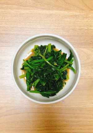 春菊のオイスターマヨ炒め-レシピのメイン写真