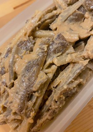 四毒抜き ゴボウの酒粕胡麻和え-レシピのメイン写真