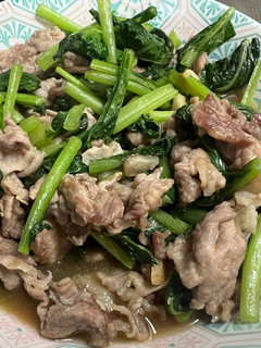 豚肉と小松菜の炒め物⭐︎ウスターソース-レシピのメイン写真