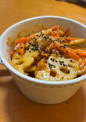 お弁当に！レンコンにんじんのみそきんぴら-レシピのメイン写真