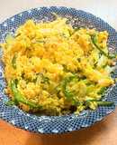 味付も簡単！長ネギピーマンのたまご炒め！