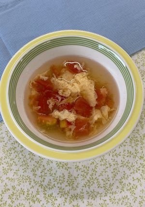 トマトと卵のスープ-レシピのメイン写真