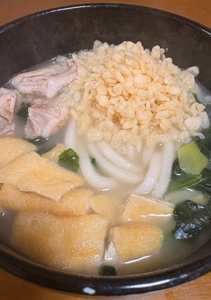 鶏と油揚げの白だしうどん-レシピのメイン写真