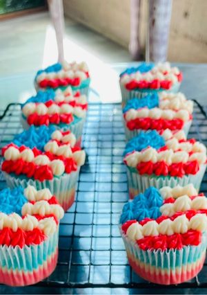 4th of July カップケーキ-レシピのメイン写真