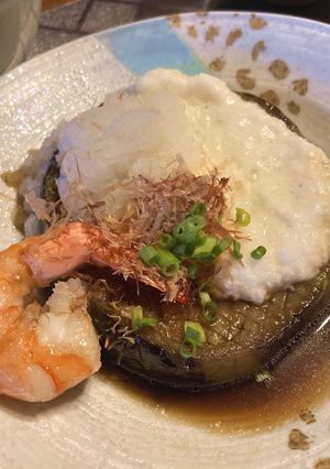 【野菜ソムリエ】賀茂なす揚げ浸し山芋がけ-レシピのメイン写真