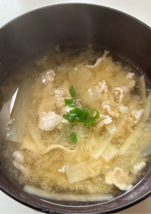 大根と豚肉のお味噌汁-レシピのメイン写真