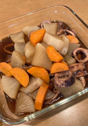 イカと大根とにんじんの煮物-レシピのメイン写真
