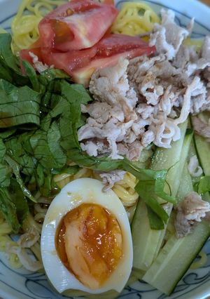冷やし中華(こんにゃく麺)-レシピのメイン写真