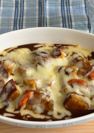 さつまいもとレトルトカレーでドリア-レシピのメイン写真