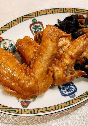 鳥手羽先と黒きくらげの黒酢煮-レシピのメイン写真