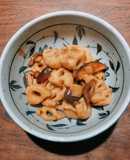 れんこんと椎茸の甘辛にんにく醤油煮込み