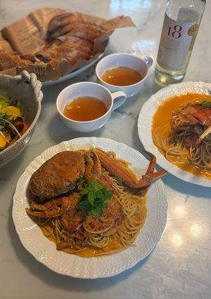 激ウマ！ズワイガニと渡蟹のトマトクリームパスタ-レシピのメイン写真