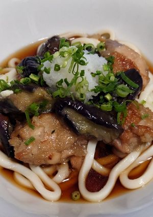 超簡単！鶏ももとナスの冷やしみぞれうどん-レシピのメイン写真