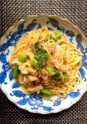 アサリと菜の花の和風みそパスタ-レシピのメイン写真