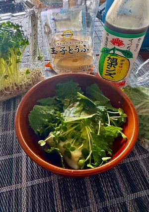 夏にピッタリな玉子豆腐のおつまみサラダ-レシピのメイン写真