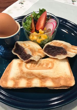 あんこであんぱん風ホットサンド-レシピのメイン写真