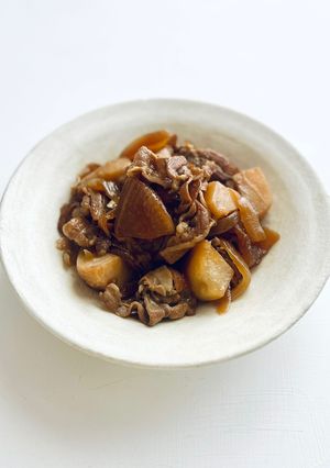 豚バラ肉と大根の、ごろっと肉じゃが。-レシピのメイン写真