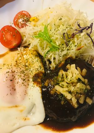 豚挽肉の手ごねハンバーグ❷チーズ版-レシピのメイン写真