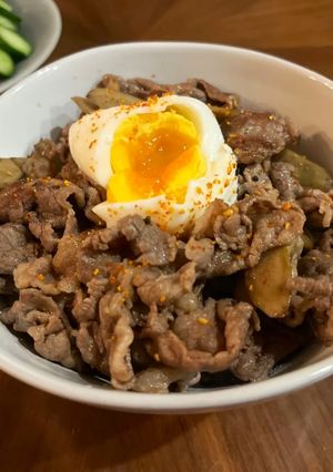 牛肉とゴボウの特製牛丼-レシピのメイン写真