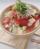 しらすと夏野菜の味噌冷やし茶漬け