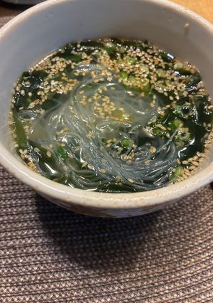 1分半❣️春雨わかめスープ 夜食に-レシピのメイン写真