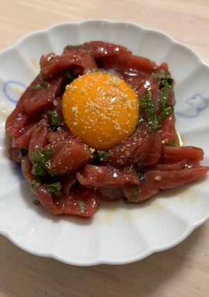 マグロのユッケ-レシピのメイン写真