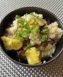【認知症予防】さつま芋とサバの炊込みご飯