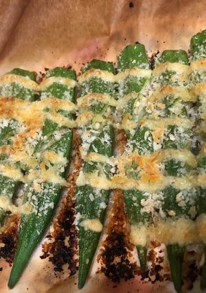 トースター４分！オクラのパン粉焼き-レシピのメイン写真