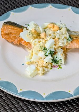 青森産サーモンのラッキョタルタル添え-レシピのメイン写真