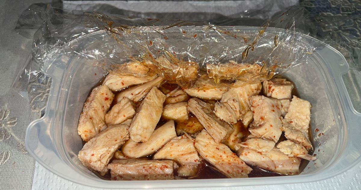 アルコール注意！】ささみのピリ辛漬け！ by ウっちゃん