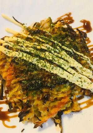米粉のお好み焼き●ネギ野菜玉-レシピのメイン写真