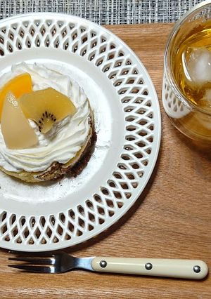 ヨウサマの減塩黄桃&白桃のロールケーキ-レシピのメイン写真