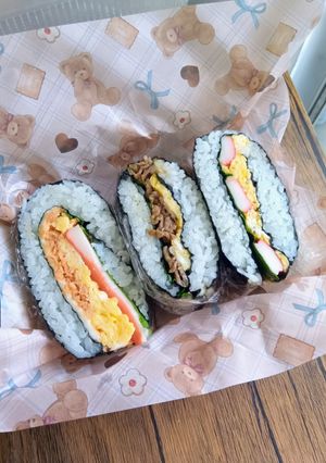 今日のお弁当(2025)☆おにぎらず弁当-レシピのメイン写真