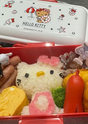 お弁当　キャラ弁　キティちゃん♡-レシピのメイン写真