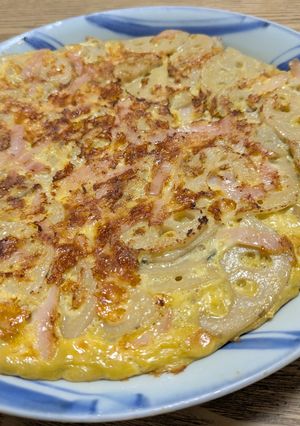レンコンのチーズオムレツ♪-レシピのメイン写真