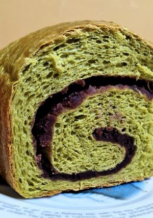 HBで作るあん食パン抹茶バージョン-レシピのメイン写真