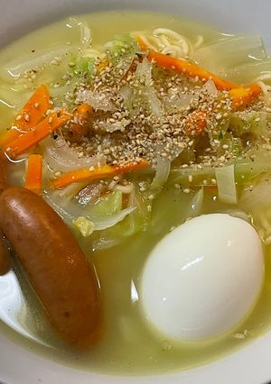我が家のサッポロ一番の食べ方-レシピのメイン写真