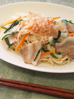 【島の光めんつゆ】そうめんチャンプルー-レシピのメイン写真