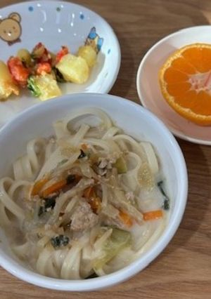 牛乳坦々うどん【あおいミルクデー】-レシピのメイン写真