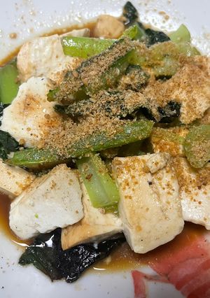 小松菜と豆腐の炒め物-レシピのメイン写真