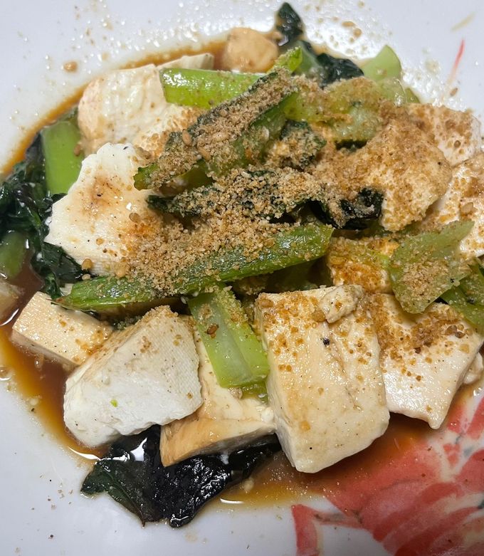 小松菜と豆腐の炒め物-レシピのメイン写真