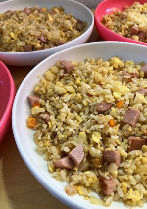 にんじんと玉ねぎの🩷簡単✨パラパラチャーハン🥚-レシピのメイン写真
