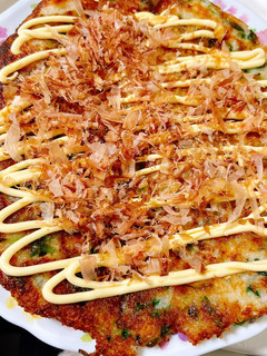 長芋と豆苗のお好み焼き風♡-レシピのメイン写真